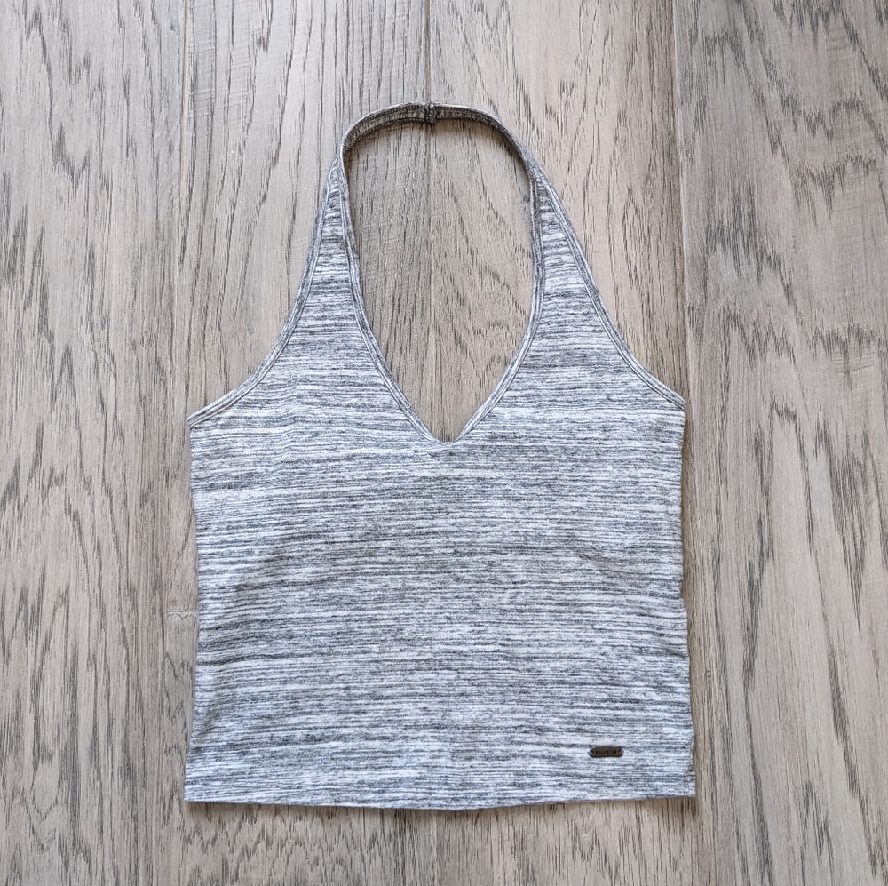 Hollister Heathered Grey Halter Top
